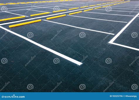 Empty Car Parking Lots, Outdoor Public Parking, Transportation. Stock ...