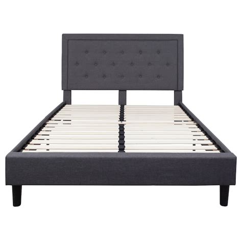Flash Furniture Roxbury Dark Gray Queen Upholstered Platform Bed ...