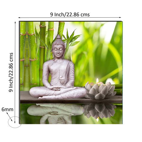 6MM MDF Meditating Lord Buddha Satin Matt Texture UV Art Painting ...