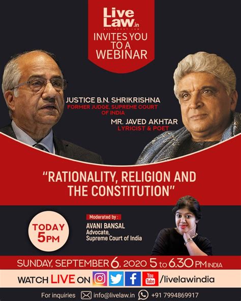 [LIVE NOW] Webinar On "Rationality, Religion And Constitution " By ...