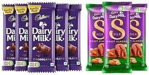 Cadbury Dairy Milk Silk Roasted Almonds Chocolate Bar, Pack of 3 x 143g ...