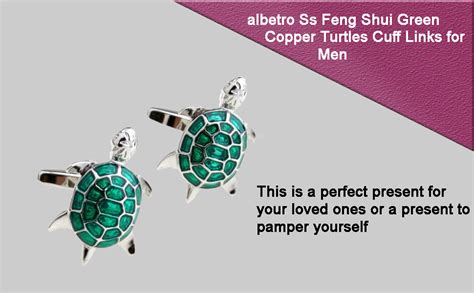 Buy Ss Feng Shui Green Turtles Cufflinks for Men at Amazon.in