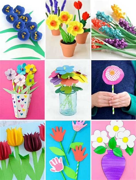 20 super cute and easy flower crafts for kids to make this spring – Artofit