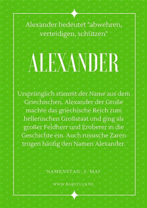 Name Alexander | Bedeutung, Beliebtheit, Herkunft | Vorname Alexander ...