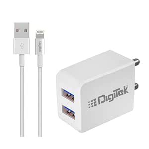 Digitek (DMC-101 LTC) Dual Port USB Travel Charger 5V/3.1A Wall Charger ...