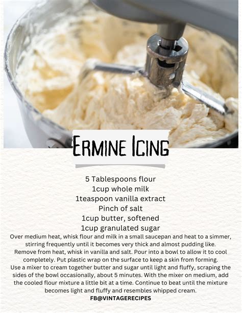 Vintage Recipes - Also known as milk icing, Ermine Icing... | Icing ...