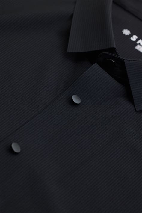 Buy Mens Black Stripes Technical Stitchless Shirt Online | Snitch – SNITCH