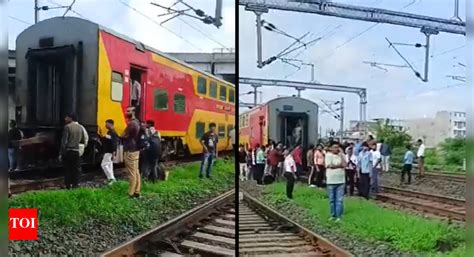 Panic as Ahmedabad-Mumbai double-decker train splits into two pieces ...
