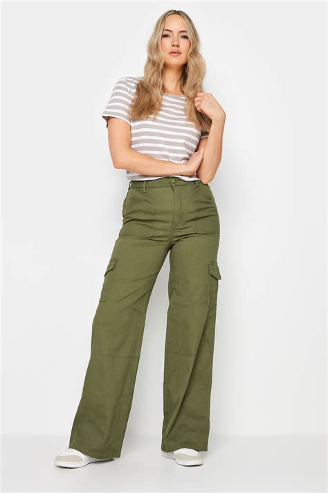 LTS Tall Khaki Green Utility Cargo Trousers | Long Tall Sally