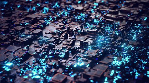 Greebles Wallpaper 4K, Render, CGI, 3D background