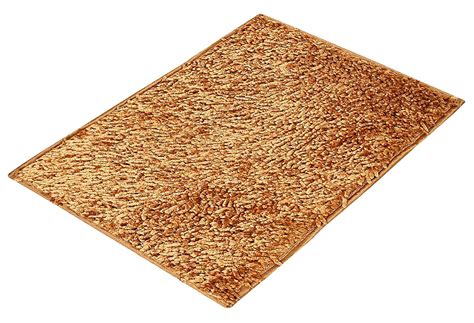 Buy Kuber Industries Shaggy Velvet Anti Slip Door Mat 16"x24"(Gold ...