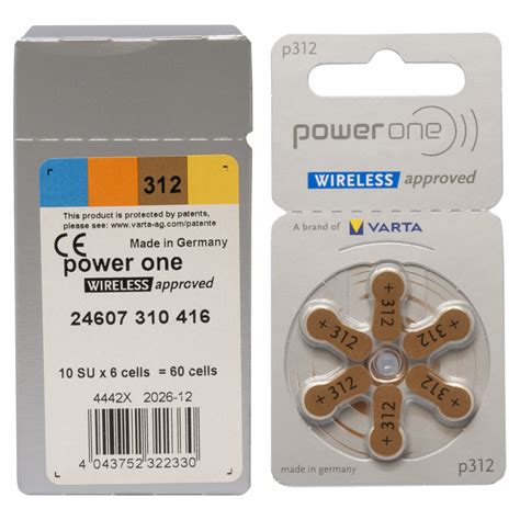 Hearing Aid Batteries - Size - # 312 - Only Batteries