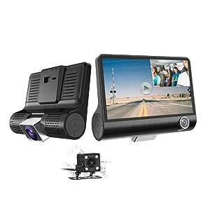 Mabron Dash Cam, 3 Channel Dash Cam Front Inside and Rear, 1080P ...