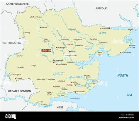 Map Of Essex County England