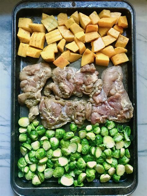 Spanish Sheet Pan Chicken & Butternut Squash Mash - Talking Meals