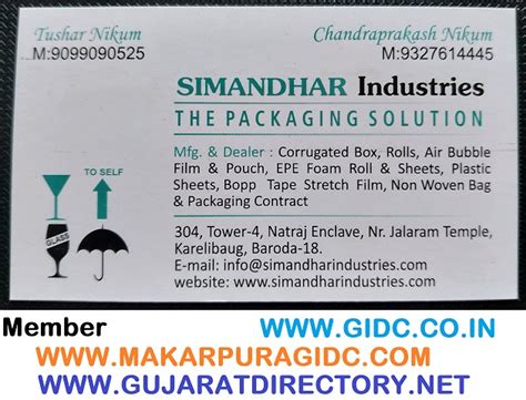 GIDC Digital Directory 2025 સરકારી નથી: SIMANDHAR INDUSTRIES - 9099090525