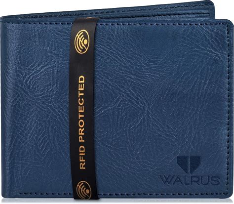 Walrus Veteran III Blue Nature Friendly Vegan Leather Men Wallet ...