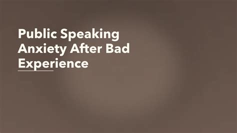 Public Speaking Anxiety After One Bad Experience | Click2Pro
