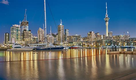 #952628 Auckland, harbor, city, lights, cityscape, New Zealand - Rare ...