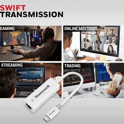 Buy Honeywell High-Speed Type C to RJ45 Gigabit Ethernet Adapter, with ...