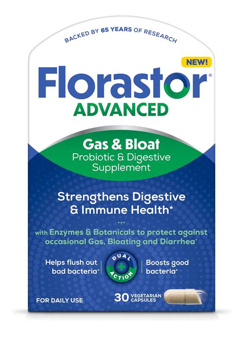Florastoradvanced Gas And Bloat Probiotic Digestive Enzymes And ...