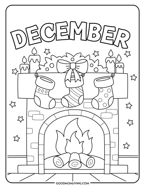 Festive December Coloring Pages – Free Printables! - Printables for ...
