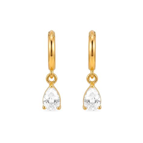 Dewdrop Glow Gold Plated 925 Silver Earrings – Zavya