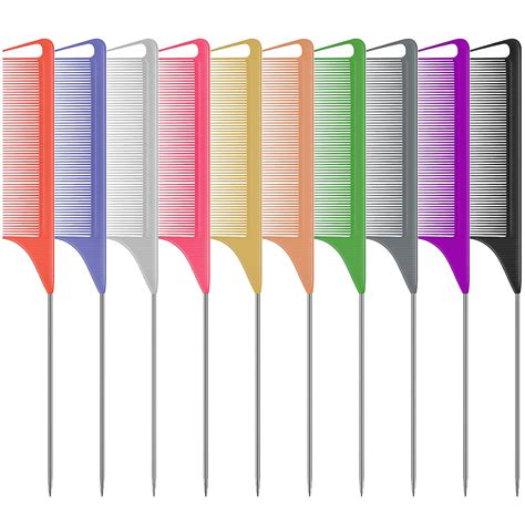 Amazon.com : 10 PCS Rat Tail Combs Set - Hair Teasing Fine Tooth Comb ...