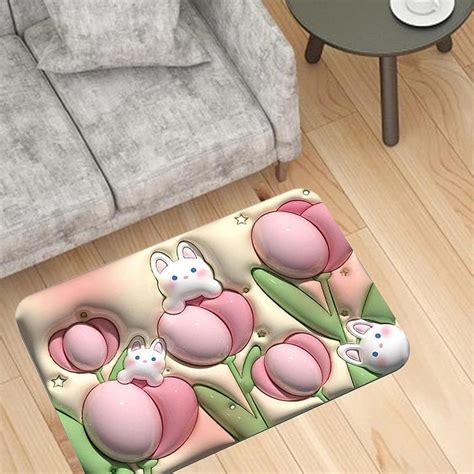 Stone Bath Mat Non Slip Anti Mould 3D Absorbent Bath Mats for Bathroom ...