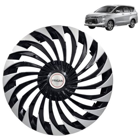 PRIGAN Wheel Cover for TOYOTA INNOVA OLD 15 Inch Black Silver Wheel Cap ...