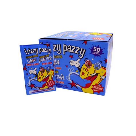 Frizzy Pazzy Blue Bubble Gum fragola, 50 x 7 gr - E&S Vending