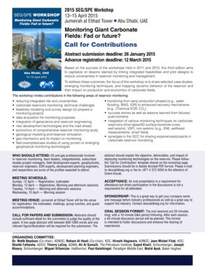 Fillable Online seg Monitoring Giant Carbonate - seg Fax Email Print ...