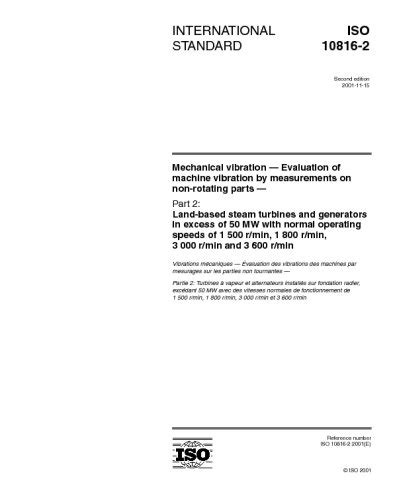 ISO 10816-2:2001, Mechanical vibration - Evaluation of machine ...