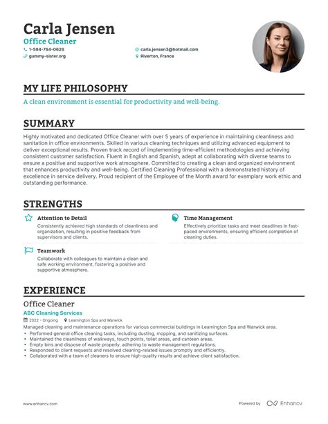 Cleaning Resume Sample Cleaner CV Examples & Guide For 2025