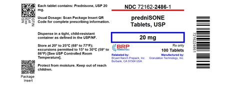 PredniSONE Tablets USP, 5 mg, 10 mg, and 20 mg