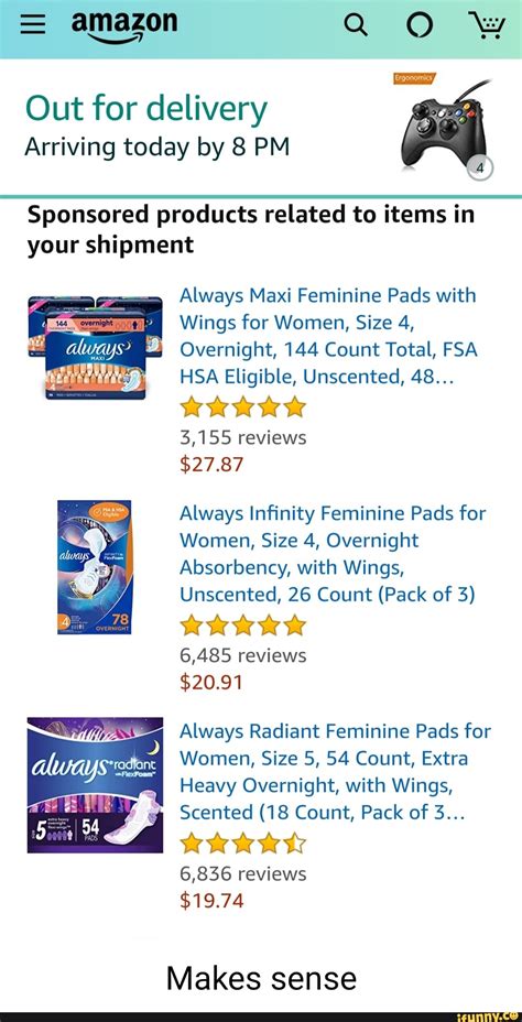 Amazon Out for delivery Arriving today by 8 PM Sponsored products ...