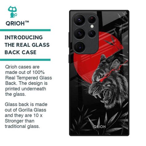 Red Moon Tiger Samsung Galaxy S22 Ultra 5G Glass Back Cover - Flat 35% ...