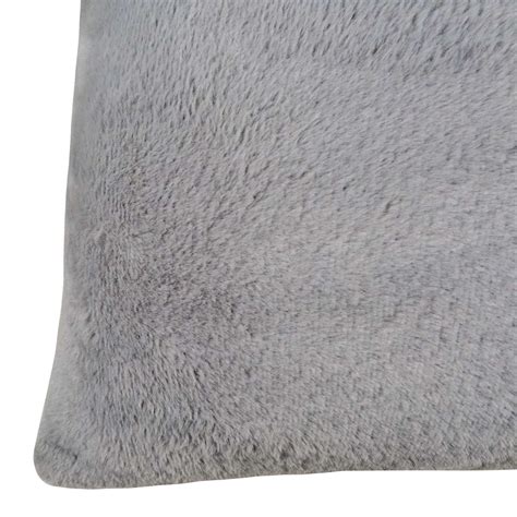 Tiny Dreamers Grey Faux Fur Body Pillow, 18x36