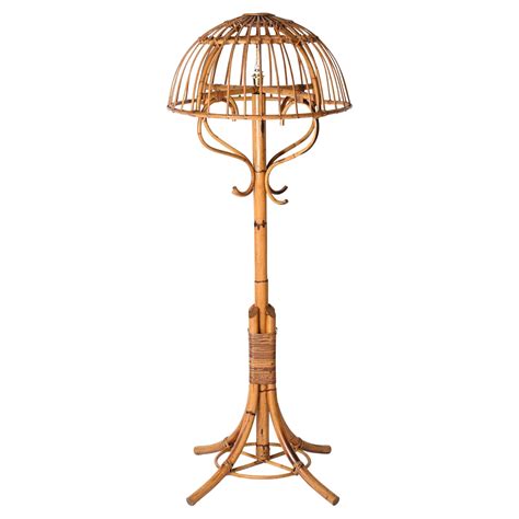 French Riviera Floor Lamp in Rattan, Wicker, Bamboo, Sognot Style ...