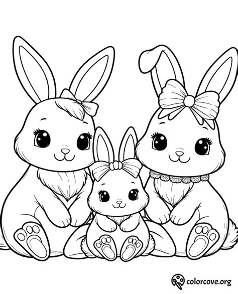 Free Cute Bunny Coloring Pages: Fun & Easy! - Free coloring pages to print