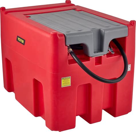 VEVOR Portable Diesel Tank, 116 Gallon Capacity & 10 GPM Flow Rate ...