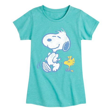 Peanuts - Snoopy And Woodstock Pastels - Toddler & Youth Girls Short ...