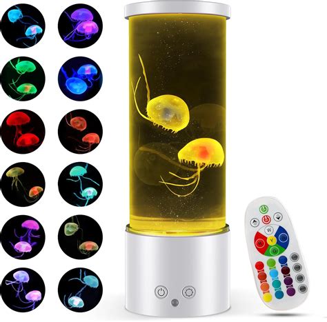 Jellyfish Lamp, LED Jellyfish Tank Table Lamp Jellyfish Lave Lamp, 17 ...
