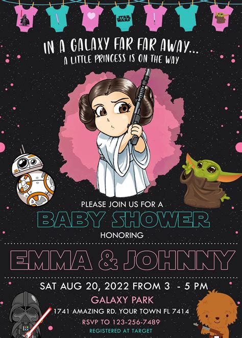 Start Wars Baby Shower Template