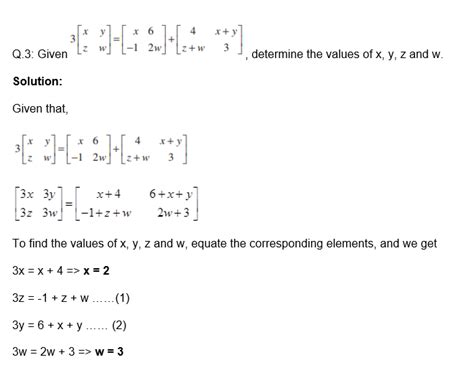 Image result for Matrices Questions
