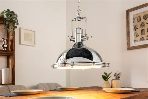 Design Hängelampe INDUSTRIAL Chrom | Riess-Ambiente.de