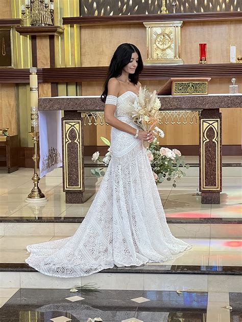 $48/mo - Finance LIPOSA Women's Bohemian Wedding Dresses with Detachable Arm Bands Sweetheart ...