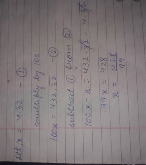 4.32(bar on 32) write it in p\q form - Brainly.in