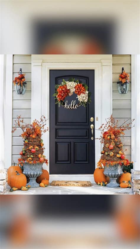 Fall front porch decor hydrangea wreath – Artofit