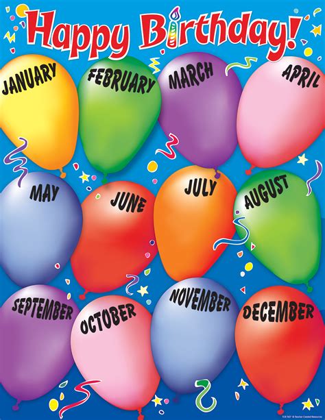 Free Printable Months Of The Year Chart
